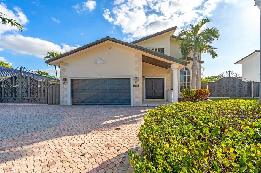 Welcome to your dream home! This stunning single-family home boasts 4 bedrooms, 4 bathrooms ,and a 2 car garage. The luxurious features continue with an in-ground pool, three 5 ton A/C units.  Enjoy the heated saltwater pool year-round and rest easy knowing the impact doors and partially impact windows, as well as shutters for the other windows, provide added security. With 2 master suites, marble flooring throughout, vaulted ceilings, and an epoxied 2-car garage, A 60k W Generator provides peace of mind during power outages. With just a few cosmetic upgrades, this home is ready for you to make it your own. Don't miss out on this incredible opportunity to live in luxury!