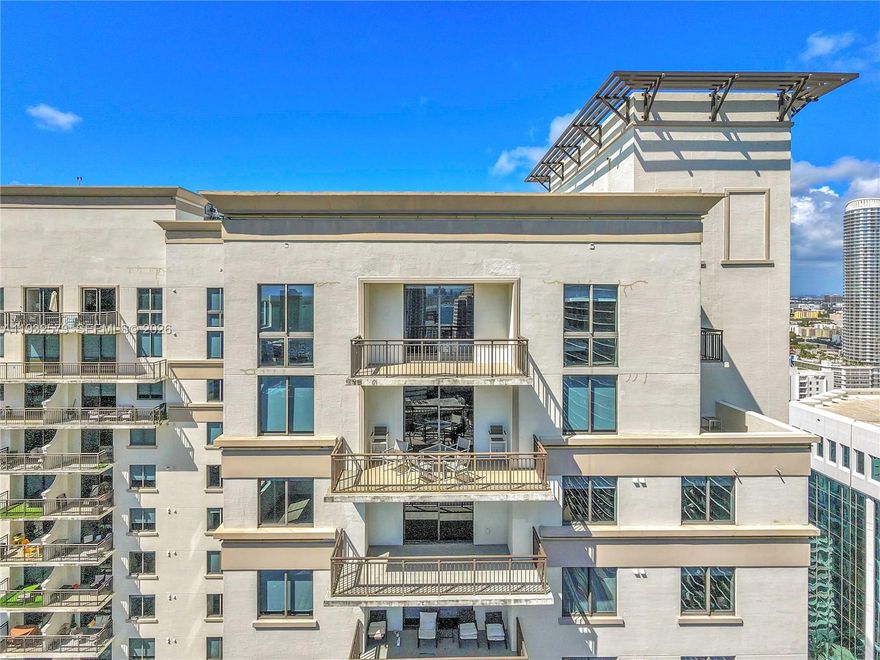 Beautifully furnished penthouse with water view and large balcony. Come to see this unit with spacious balcony and open floor plan. Washer and dryer at the unit. Modern layout. Amazing location on top of Publix and Mary Brickell Village. Two parking spaces. Easy to show.