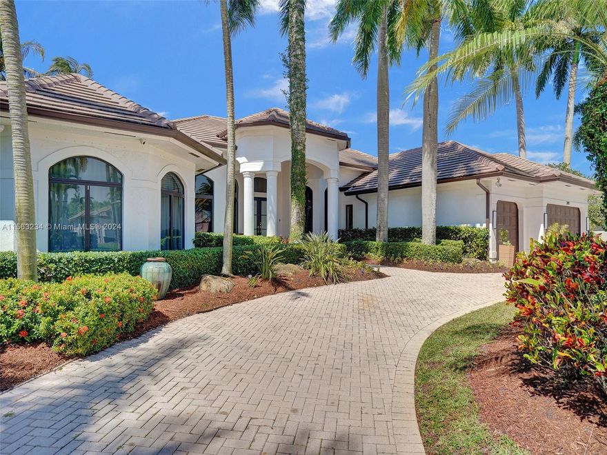Welcome to this fully renovated, luxurious golf course view home in the prestigious Poinciana at Weston Hills. Spanning over 4,300 sq ft, this property features 5 bedrooms, 4 bathrooms, a pool, and an oversized 3-car garage with extra storage. High-end finishes include top-of-the-line appliances, all-new roof, impact windows and doors, travertine marble flooring, and a stunning expanded center island kitchen with a private patio. The primary bedroom offers a lavish retreat with custom closets and built-ins. With additional amenities like wood plank ceilings on the outdoor patio, security cameras, and pool equipment, this turn-key home is rare, offering both luxury and peace of mind. See attached for the full list of house features and upgrades.