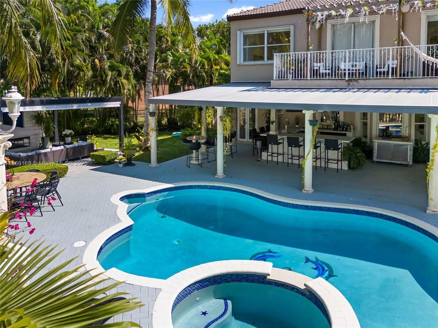 This stunning home features 5 bedrooms, 3.5 bathrooms, and amazing outdoor living! Enjoy a private pool, lake and greenbelt views, and a large patio with a playground.
Built-in outdoor kitchen includes a bar with 2 draft beer taps, freezers, ice maker, wine cooler, and built-in grill. Relax under the canopy with a TV and sound system — perfect for entertaining.
Inside, enjoy a spacious living and dining area, built-in coffee machine, electric fireplace, and water filtration system. This home has it all!