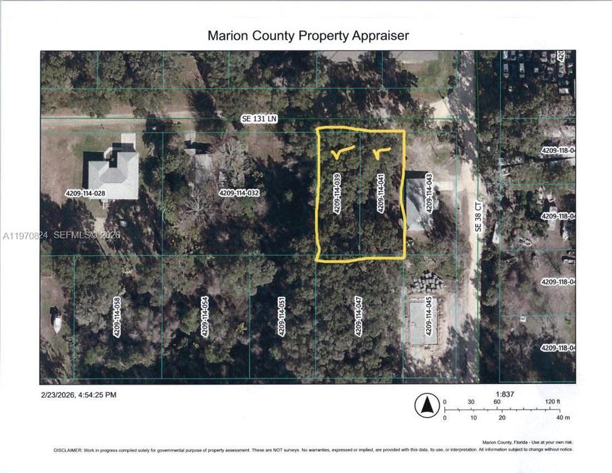 Great opportunity to own 2 lots which combine have 14,000 SQFT facing north with unpaved road in front 
the lots are partially cleared, owner has no records and buyer must contact the county for construction potentiality, seller does not know the particulars of said lots and is the sole responsibility of the buyer to contact the county, lots were purchase in foreclosure and we do not have any more information.