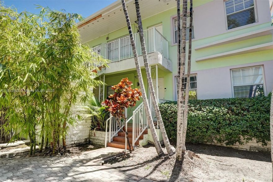 Charming boutique-style condo located in the heart of South Beach. This bright and spacious 1 bed / 1 bath newly renovated corner unit features large windows, updated appliances, new A/C, water heater, in-unit washer/dryer, and elegant hardwood floors. Enjoy a serene private courtyard surrounded by bamboo and lush landscaping—ideal for relaxing or entertaining. The well-maintained building is perfectly situated near top South Beach attractions, top rated restaurants, and easy access to I-395.