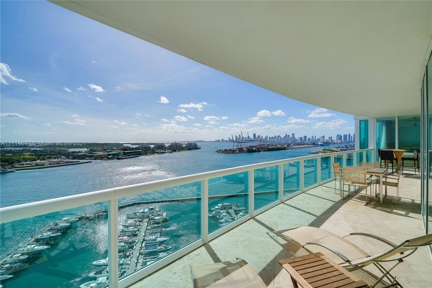 Live in the coveted “02” line at Murano Portofino, located South of Fifth, Miami Beach's most prestigious address. Breathtaking Downtown views, Sweeping Ocean views and Stunning Sunsets! An endless sparkling horizon overlooking the Miami Beach Marina. One of the largest 3BR floor plans South of Fifth - 2,618 SF. A true entertainer’s dream with a wide-open layout and Sunrise & Sunset Terraces. The ultimate entertainer’s wet bar - perfect for sunset cocktails! Custom Italian upgrades from head to toe. 3 spacious bedrooms w/ en-suite bathrooms, large master, formal dining, custom built-ins, electric shades & a stainless steel kitchen with an Ocean View! 5-star amenities including Murano’s private beach club and restaurant, impressive two-story gym, and 24-hr valet. The ONLY 02-line available!