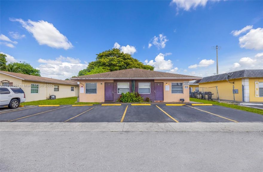 Fausto Commercial proudly presents 4020 NW 30th Ter, a well-positioned 4-unit multifamily property in the heart of Lauderdale Lakes, FL. Offering 3,400 square feet of living space on a generous 7,682 sq ft lot, this income-generating asset features recent renovations and solid construction, making it ideal for investors seeking stable returns. Located near Emerald Lake and just minutes from the beach, the property enjoys excellent access to local attractions including Lauderdale Lakes Shopping Center, Pine Lake Plaza, and Boulevard Flea Market—offering both convenience and strong tenant appeal in a growing rental market.