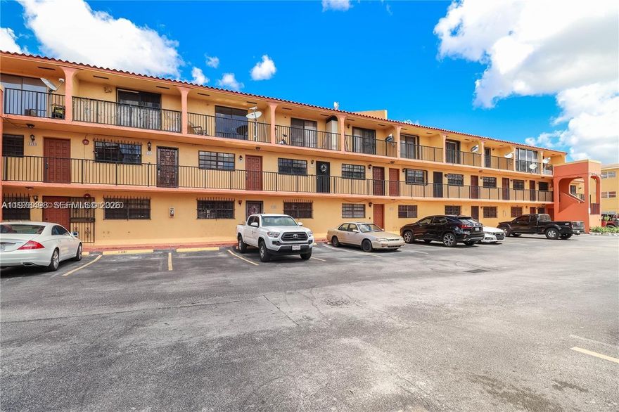 Prime Hialeah location! Excellent opportunity for homeowners or investors. Spacious 2-bedroom, 1.5-bath condo featuring tile floors throughout, abundant natural light, and designated space for an in-unit washer and dryer. Functional layout with comfortable bedrooms and a private balcony perfect for relaxing. Conveniently located near Westland Mall, restaurants, schools, and shopping, with easy access to Palmetto Expressway (826) and Okeechobee Rd. Includes two assigned parking spaces and low HOA fees.