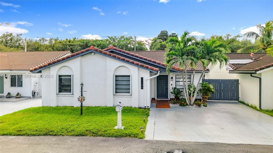 Welcome to Your Perfect Home! Step inside this beautifully remodeled property, fully upgraded in 2024 with modern finishes and exceptional attention to detail. This move-in-ready home offers accordion shutters, tastefully renovated bathrooms, sleek porcelain flooring, and a contemporary kitchen featuring quartz countertops and new appliances. Enjoy a spacious family room ideal for gatherings and a private backyard with no rear neighbors providing the tranquility and privacy you deserve. The community offers very low HOA fees and fantastic amenities such as a swimming pool, tennis courts, and more. Perfectly located near major highways, shopping centers, and top-rated A-grade schools, this home delivers the perfect blend of comfort, convenience, and style. A true must-see—everything you’ve been searching for.