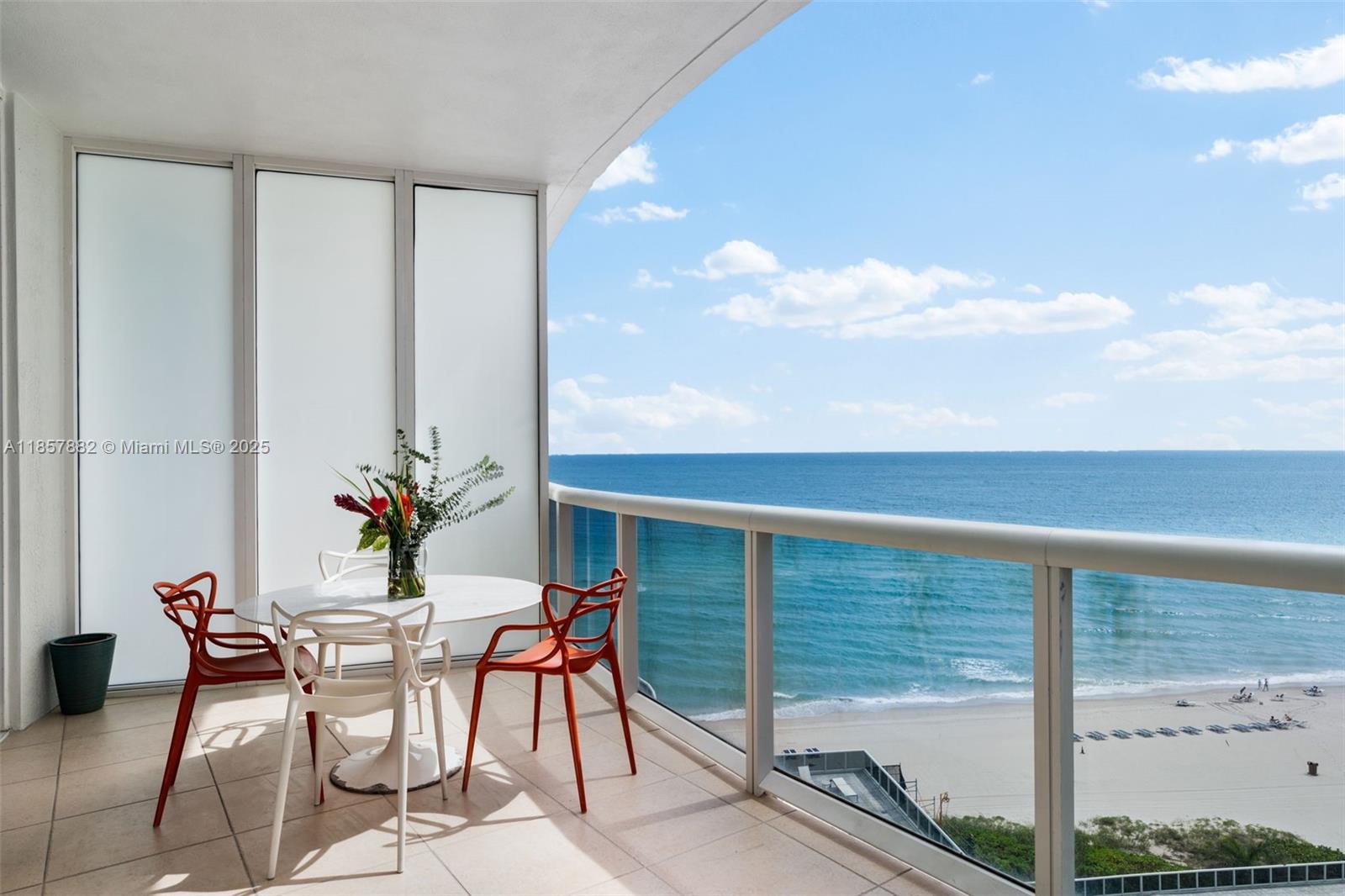 OCEANFRONT FULLY FURNISHED 2 BED+DEN / 3 BATH CONDO IN A LUXURY TRUMP TOWER WITH 5 STAR AMENITIES. GREAT LOCATION.
