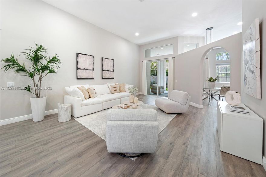 Located in Weston Hills CC, a gated golf-course community with manicured streets, lakes, and neighborhood parks, including Jardin’s playground, basketball and pickleball courts, and a shaded gazebo. This Covington Five has a 2023 roof and a circular paver drive. A triple-split plan delivers 5 bedrooms and 3.5 baths under volume ceilings. A light-filled foyer opens to formal living and dining. The kitchen features wood cabinetry and granite counters and flows to the family room for easy entertaining. The primary suite offers a sitting area, two walk-in closets, and bathroom with dual sinks, a separate tub, and a shower. Outdoors, enjoy a secluded garden retreat. Minutes to top-rated schools, dining, the Cleveland Clinic, and FTL Airport.