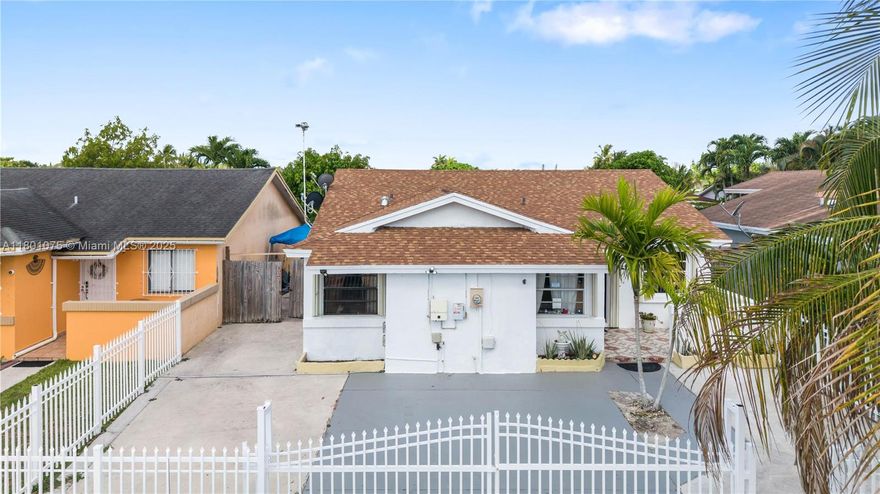 Back on the Market!! Welcome to this charming, spacious, 3/2 property.  Featuring solar panels sitting on a new roof, for you to enjoy energy efficiency year round. Plenty of space to build your dream pool! This property has enough driveway to accommodate your boat or RV, ideal for those who love extra room to entertain. The home offers a thoughtfully designed, open floor plan that provides great space for comfortable living. Recently painted outside, accordion shutters throughout, it's move-in ready and located on a quiet street, No HOA, well-maintained neighborhood. So, don't wait, and make this your home!