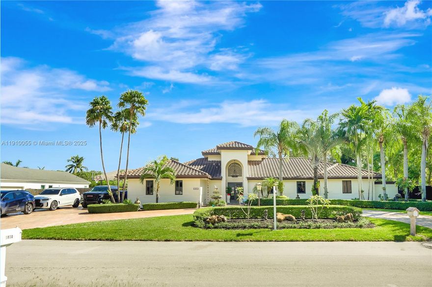 Discover the perfect blend of elegance and comfort in this exquisite 4-Bedroom, 2.5-Bath home in the heart of Cutler Bay. Set on a 17,519 sqft lot, this beautifully updated residence features a circular paved driveway, 2-car garage, and lush landscaping. Inside, enjoy a renovated interior with upscale ceramic flooring that enhances its modern, sophisticated style. The spacious backyard offers a relaxing tiki hut, perfect for entertaining. Walking distance to Palmer Trinity and near top schools, shopping, dining, nightlife, and Black Point Marina—this home defines refined South Florida living.