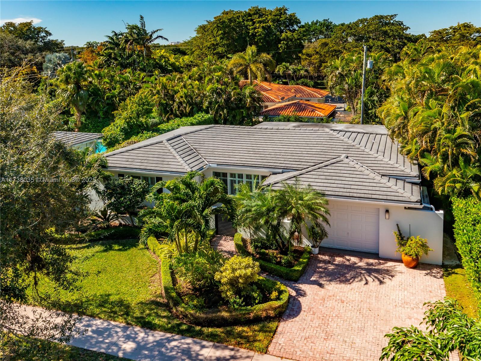 Quintessential Florida living in the heart of Coral Gables' prestigious Riviera section! Meticulously renovated 3/3 pool home presents the best of both worlds w/ ideal location on a quiet street yet just a minute's drive (or walk!) to local highlights & urban conveniences. Recent updates & a meticulous maintenance history make this a truly turn-key opportunity. Charming entry patio leads to bright, open living spaces with soaring ceilings and an ideal flow, 2 bedrooms feature ensuite baths, & the air-conditioned garage offers flexible storage & functionality. With close proximity to Univ. of Miami, premier shopping/ dining, top schools, & MIA – this home presents an ideal opportunity for sophisticated living in 1 of South Florida's most desirable areas!