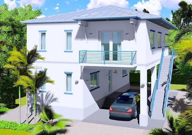 Large Corner Lot. Approved plans included. Three bedrooms and two baths on top floor. Two bedrooms and one bathroom plus living area on ground floor. Seperate entrances and A/C units for each floor. Great rental income, In-laws quarters for large families.