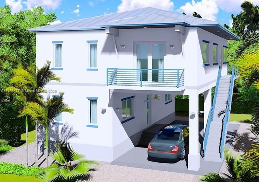 Large Corner Lot. Approved plans included. Three bedrooms and two baths on top floor. Two bedrooms and one bathroom plus living area on ground floor. Seperate entrances and A/C units for each floor. Great rental income, In-laws quarters for large families.