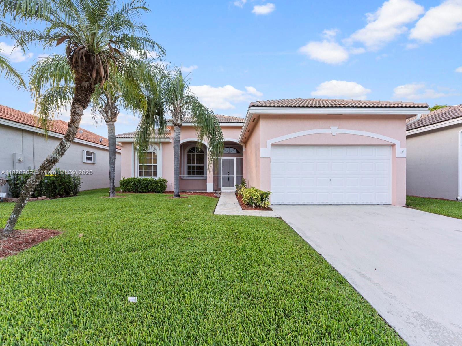 Beautiful 3-bed, 2-bath split floor plan home with 2-car garage, screened front porch, and back patio. Located in a resort-style gated community with 24/7 security and patrols. HOA includes yard maintenance, basic cable, basic internet, security system, and landscaping. Enjoy access to the clubhouse, pool, jacuzzi, gym, sauna, billiards, tennis, racquetball, pickleball & more. Live with ease and comfort in this amenity-rich neighborhood! Easy access to Turnpike.