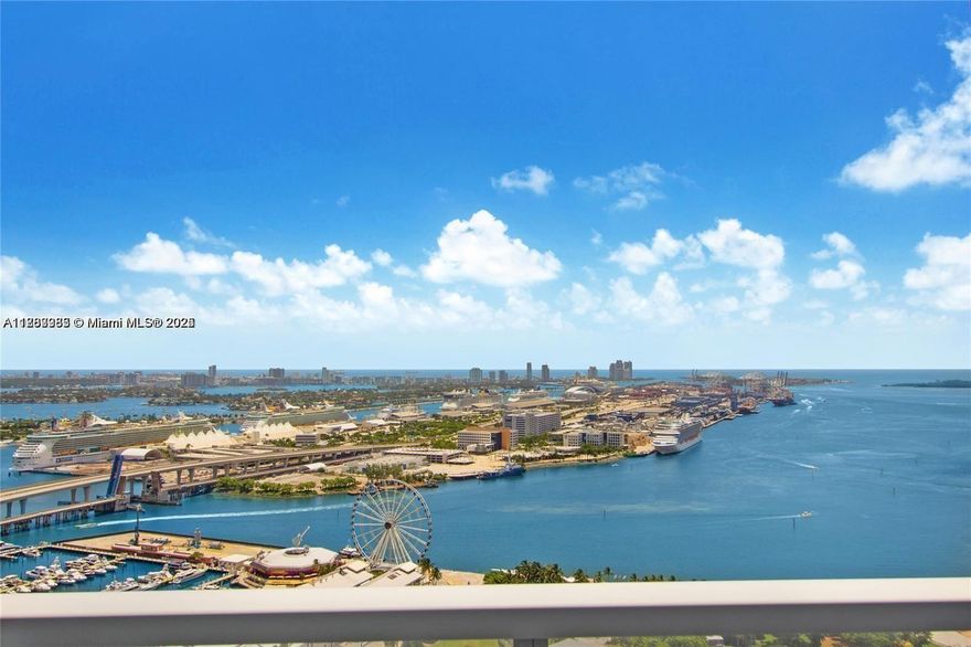 Breathtaking direct bay views as far as the eye can see. On top of the world overlooking the bay, the ocean, the Miami Beach skyline, twinkling nightlights, and more. Fantastic open floorplan inside sporting WASHER & DRYER INSIDE the unit, CABLE TV INCLUDED IN THE RENT, a sparkling stainless steel and granite kitchen, and a wonderful modern bathroom. Steps to everything, Heat games, Brickell, Miami World Center, Wynwood, and all the nightlife and dining your heart desires. A bona fide 5-star building, Vizcayne sports a world-class gym, lavish pool and hot tub decks, a full spa with steam rooms and saunas, a 24/7 doorman and security, and assigned garage parking. Call today, it will not last.