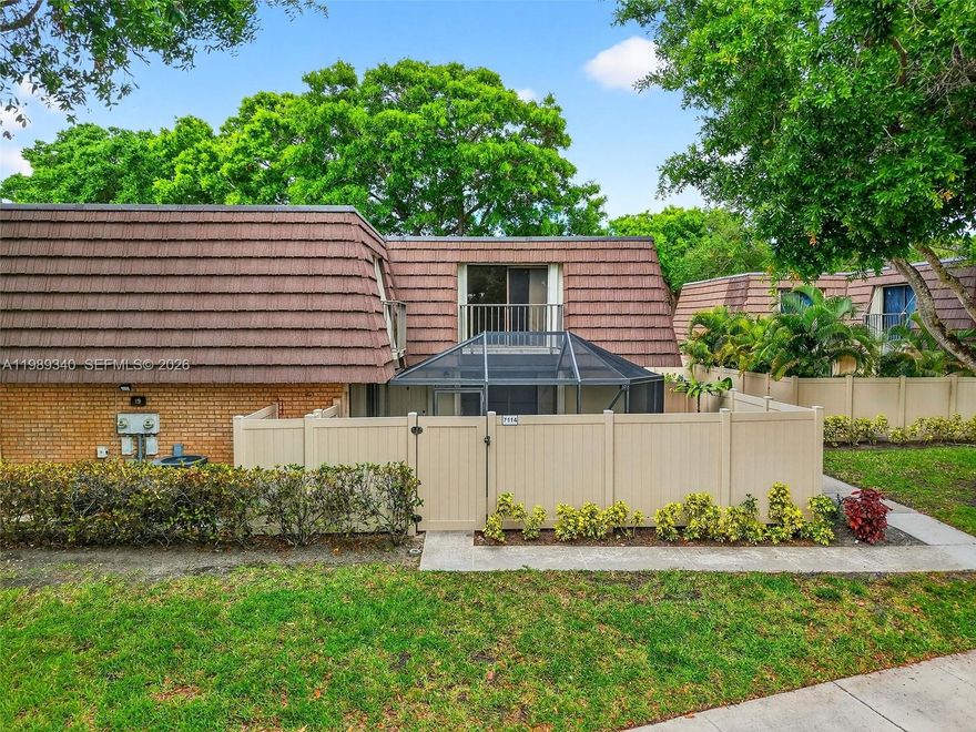 Welcome Home to this inviting and well-maintained townhome nestled in the heart of Heritage Village within the active Villages of Palm Beach Lakes POA community! Your Low HOA not only includes internet, exterior insurance, roof repairs, landscaping, water/trash/sewer & community pool, you are also afforded exclusive resident access to 3 amazing Parks managed by the POA! Offering 3 Salt Water Pools, 3 Kiddie Pools, 8 Racket Ball Courts, 3 Sand Volley Ball Courts, 14 Tennis Courts, 2 Open Sports Fields, Bocce Ball Court, Picnic Tables & Grills, Jogging & Exercise Trails & Playgrounds! This home offers 2 spacious bedrooms upstairs with updated en-suite bathrooms, ample closet space and private balconies. Featuring a functional layout with generous living area, under-stairs storage and a tastefully updated kitchen with stainless steel appliances. 2020 roof, Full accordion shutters and a 2024 Trane AC for your peace of mind! Step outside to your private, screened-in generous patio and new PVC-fenced courtyard—an ideal setting for relaxing, hosting, gardening, and enjoying South Florida’s indoor-outdoor lifestyle in complete privacy. New Electrical risers, fences, balconies with Assessment paid by Seller! All of this, in a central West Palm Beach location, close to PBI airport, beaches, shopping, dining, major highways, and everything the area has to offer. Lease immediately and pet-friendly one dog not exceed 30 pounds.