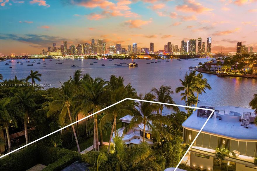 Find your peace at the Dixon House, where you can enjoy direct, wide-bay sunset views of the Miami skyline from this charming Art Deco estate. Uniquely positioned on an oversized waterfront lot (15,750 SQFT) with 90' of frontage, this 4 Bed | 5.5 Bath residence was designed by acclaimed architect L. Murray Dixon. Dixon's works include The Raleigh, The Tides & many more Art Deco South Beach gems. Featured highlights of this special home include resort style backyard entertainment area with a built-in summer kitchen, a detached 1BR/1BA guest house and a generous yard. Located on the sought after Venetian Islands, residents here enjoy close proximity to Sunset Harbour: Miami Beach's wellness mecca known for its high concentration of food / beverage choices & fitness studio options.