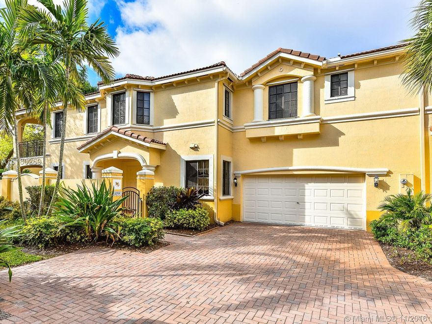 Live in the heart of Weston! Beautiful first floor unit in the gated community of Mariposa Pointe, unit offers a private courtyard style entrance, 2 bedrooms plus Den , 2 bath, 2 car garage. Original owner, super well maintained, great split floor plan with neutral colors thru out the home, tile in all living areas and laminate wood flooring in all bedrooms. Open kitchen with wood cabinets and lots of storage space. Nice size private patio  great for relaxing and entertaining.  Walk to the Weston Town Center.