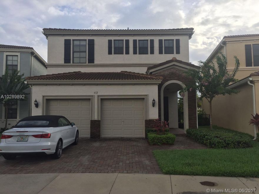 Beautiful Upgraded Diamond Model Home, 4 Bed 2 1/2 Bath, Ceramic Floors in Living Areas, Carpet Floors in Bedrooms. Upgraded Kitchen with Stainless Steal Appliances, Water Front, Private Garden with pool, Two Car Garage, Gated Community 24 hrs Security, Community Pool across the street, Playground and Exercise Trail