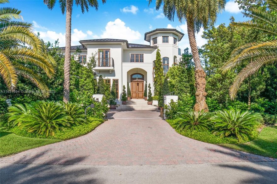 Stunning custom-built Villa located on 12,014 sq ft lot with luscious landscaping providing complete privacy. This home located in Holiday Colony, an exclusive community in the coveted area of Key Biscayne, steps away from the beach. No expenses were spared on finishing this villa! This home has an elevator, sauna, steam shower, heated salt pool, a gourmet kosher kitchen features custom wood cabinets, Miele appliances (refrigerator, freezer, steam oven, speed over, warming drawer, two commercial dishwashers and wine cooler), 72" La Cornue gas range with copper finishes, Perlick icemaker, and two Rohl porcelain sinks with gold Rohl faucets. Another attraction is the custom finished garage, storage room above, interior Le Grand lighting, and exterior Lutron lighting! One of a kind!