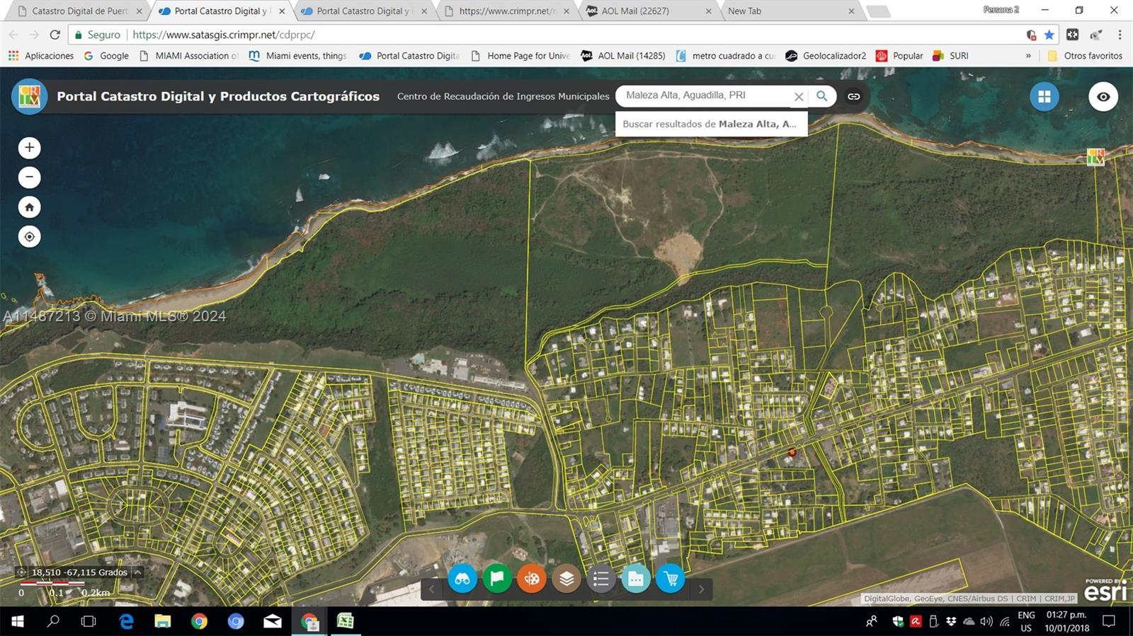 LARGE PIECE (2.468 CUERDAS) OF VACANT LAND WITH OVER 180 DEGREES OF OCEAN VIEW ON A CLIFF AND OVERLOOKING THE BEACH. THE LAND CAN BE SUBDIVIDED INTO 4 TO 8 LOTS, GREAT OPPORTUNITY FOR RESIDENTIAL HOUSES AND FIVE MINUTES FROM THE AGUADILLA (RAFAEL HERNANDEZ INTERNATIONAL) AIRPORT. OWNER WILL FINANCE. SUBMIT YOUR OFFER TODAY.