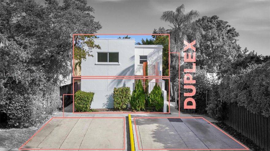 This architect-designed duplex is perfectly situated between the coveted areas of Coconut Grove and Brickell. Built in 1988 and thoughtfully planned for comfort and functionality, this spacious property features two well-appointed units, each offering 3 bedrooms and 2 full baths. Newly installed impact windows and doors on both units. Generous bedroom size and plenty of closet space in all bedrooms. Each unit offers parking for up to 4 vehicles. Whether you're seeking a strong income property or a comfortable home with rental flexibility this duplex is a rare find.