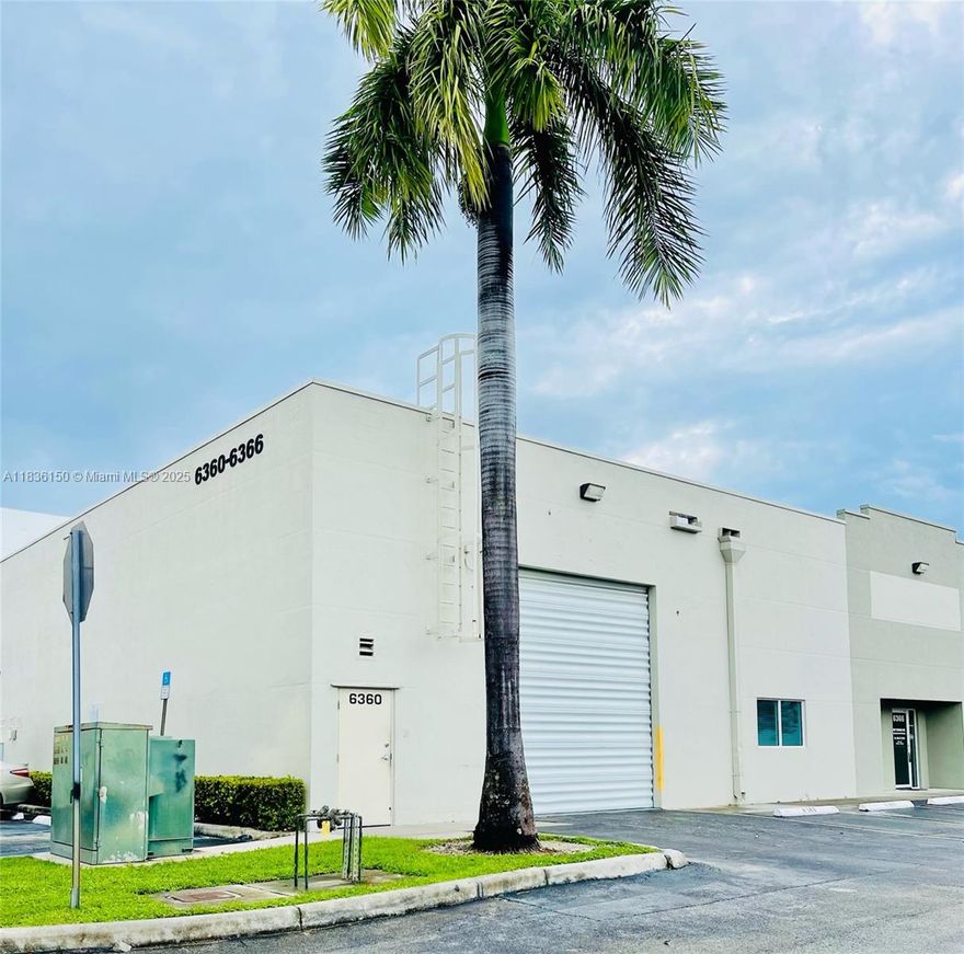 4060 Sq.Ft Total/900 Sq.Ft Office, Corner Unit, 100% air-conditioned by 3 A/C units, 2 Bathrooms and 1 Shower room, 1 Street Level Door, Ample parking. Ceiling HT: 20’ feet Clear. 9 Parking Spaces Located in one of the safest and best managed light industry parks in the city, surrounded by Doral’s best residential, commercial and industrial areas. Easy access to Turnpike & Palmetto. Close to Miami International Airport.