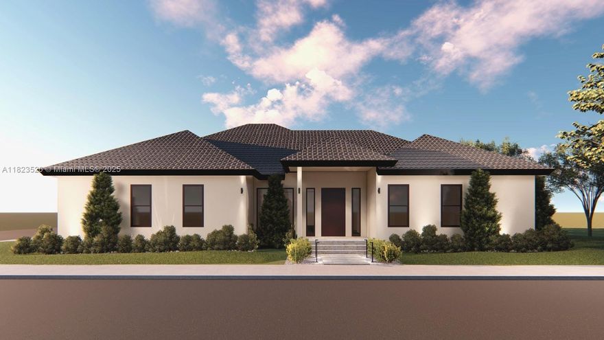 Experience modern luxury in this soon-to-be-completed one-story home, located near Westward Avenue in the desirable City of Miami Springs. 2 minutes from the library, tennis center, golf course, with easy access to major highways —you're only 25 min from Gables, South Miami, Brickell, top hospitals, and premier shopping.
Corner lot 9,746 sq, this luxury designed home boasts 3,300 sq ft of living space, 4 spacious bedrooms—all suites—and 4 baths. The open-concept layout connects the kitchen, family, and entertaining areas, perfect for hosting gatherings with ease.
Covered terrace, built-in BBQ area, and a refreshing 15x40 pool with shaded space. The split plan includes two A/C units, lots of closet space, a walk-in pantry, and a 2-car garage. Completion is scheduled for May 2026.