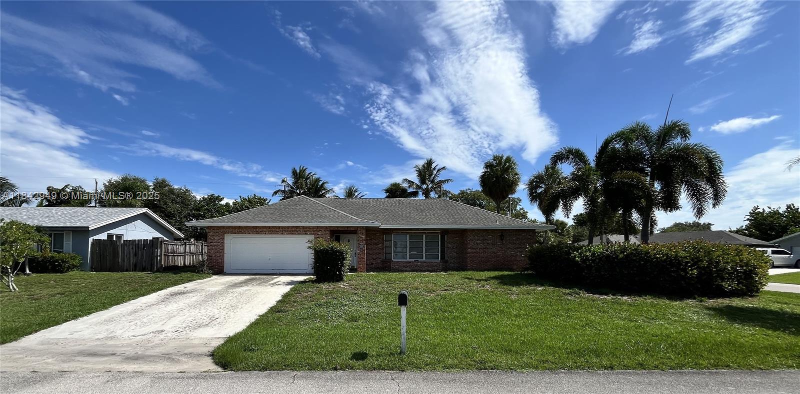 GREAT value in this CBS / Brick home. One of the larger floorplans in the neighborhood that includes a Family Room and a 2nd Full Bath that is set up as a Cabana Bathroom for your future swimming pool. Features include large primary bedroom split from 2 other larger bedrooms, patio under roof, and excellent location.
