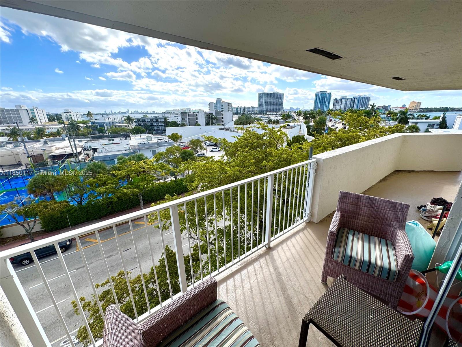 Bright 2bedr, 1 bathr apartment in Miami Beach, walking distance to North Bay Village.
Unobstructed beautiful views from large extended longilineal balcony. Lots of natural light!
Tiled floors. One assigned parking space in gated garage. Kitchen: Stainless steel appliances, Granite countertops, huge storage capacity in cabinetry. Secured lobby with one elevator. Wash&dryer very close to apartm. Steps from Normandy Parks and pool, paddle courts, beach, intercoastal, shops, Walgreens and restaurants and parks. Quiet neighborhood surrounded by beautiful trees.Â
Unit is tenant occupied until 3/31/2026 paying $2,100/mo (please allow 48hrs advance notice to show). HOA monthly fee only $522,60/mo. Amazing for investors!!
 :: Recorded Video tour available ::