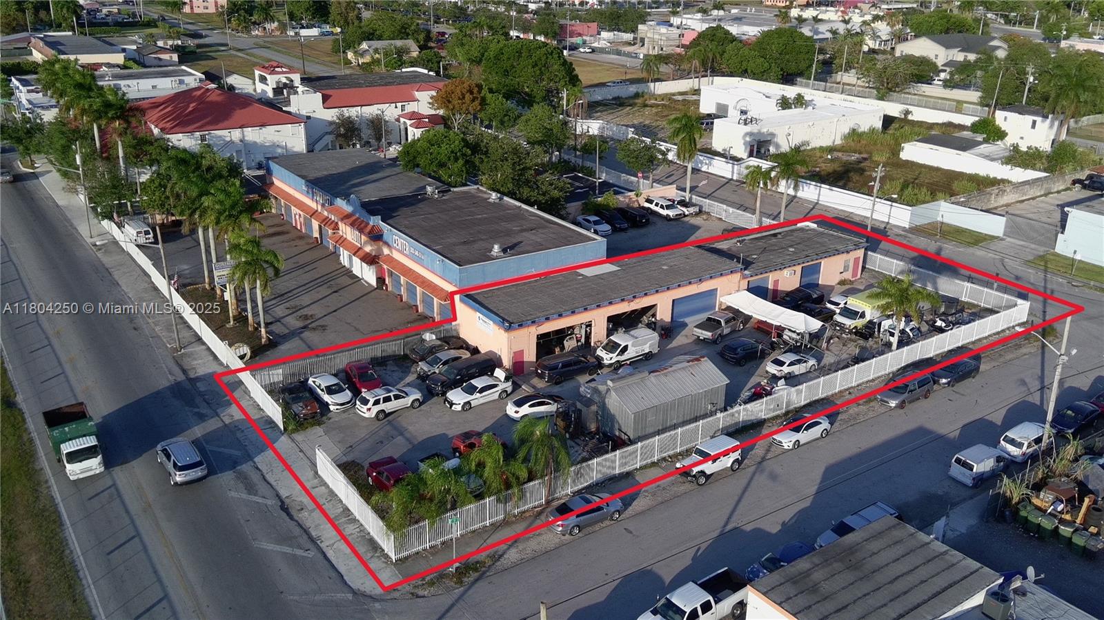 Corner 15,000 sq Ft. lot directly on N Flagler Ave completely fence in.
Building consists of 3,470 Sq. ft. with 5 street level loading doors. ceiling height 16’ & 14”.
Property is fully permitted for mechanics, body-shop with existing permitted PAINT BOTH.
Ingress and Egress on N Flagler Ave & NE 1st Road.