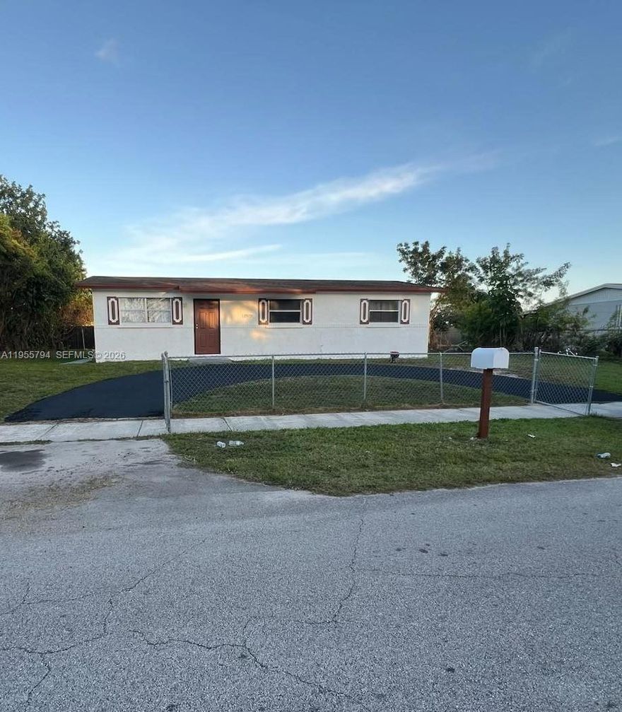 Well-located single-family home in the heart of Homestead offering space, flexibility, and long-term value. Situated on a generous lot with ample driveway parking, this property provides room for outdoor living, future expansion, or customization. Concrete block construction, tile floors throughout, and a functional one-story layout make it ideal for both homeowners and investors. Conveniently located near major roads, schools, shopping, and dining. Perfect for buyers seeking immediate income with future personal or investment use. A solid opportunity in a growing Homestead neighborhood.