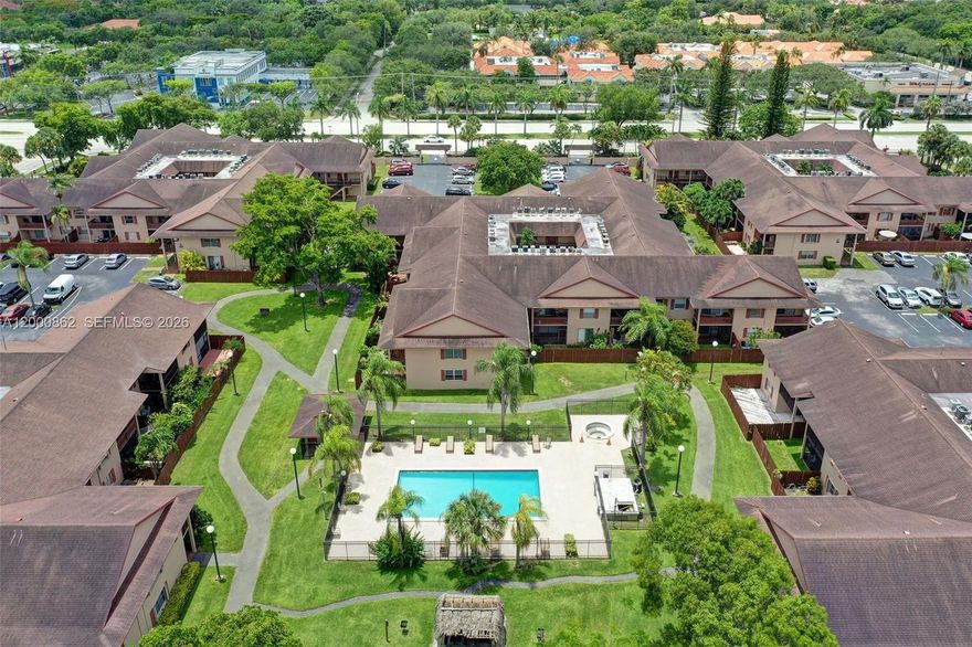 2 bedrooms with 2 full bathrooms in the desirable and well-maintained community of Pine Grove!Modern stainless steel appliances. Features include tiled flooring throughout, window blinds, a spacious kitchen that opens to the dining and living area, a covered balcony with a storage closet facing west to enjoy sunset views, a large primary bedroom with plenty of closet space, and much more. Centrally located just minutes from a variety of shops, dining, and transportation options. The community offers BBQ picnic areas, 2 swimming pools, a playground, a clubhouse with billiards, and more. Don't miss this opportunity!