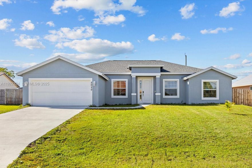 Impeccably maintained 4-bedroom, 3-bathroom home with a 2-car garage and a den in one of Port St. Lucie’s most desirable neighborhoods. Enjoy an open, light-filled floor plan with high ceilings, LED lighting, a spacious living and dining area, and a well-appointed kitchen. The primary suite features a relaxing ensuite bathroom, while the versatile den is perfect for an office, playroom, or flex space. Outside, the large, private backyard offers plenty of room for entertaining, gardening, or adding a pool. Conveniently located near Tradition, parks, schools, shopping center, and just 5 minutes from I-95. Move-in ready and ideal for comfortable modern living. Buyer’s agents, schedule your showing today!