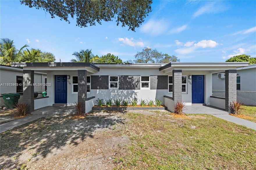 This fully permitted and Airbnb-approved duplex offers two turnkey units, perfect for investors or owner-occupants. The first unit features 3 spacious bedrooms, 2 modern bathrooms, a fully renovated kitchen, and durable laminate flooring throughout. The second unit includes 2 bedrooms, 2 bathrooms, a beautifully updated kitchen, and the same sleek laminate flooring.
Recent upgrades include a 3-year-old roof, AC system, washer and dryer, and completely redone electrical throughout, ensuring peace of mind and minimal maintenance. This property is move-in or rental ready with strong short-term rental potential. All furniture included in the sale. 3/2 unit active on Airbnb. 2/2 unit being rented for $2600 per month