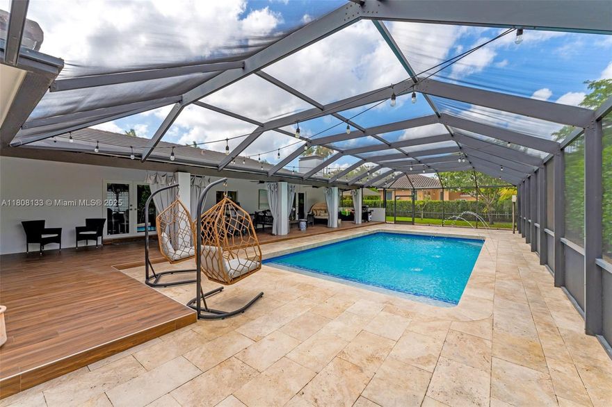 Welcome home to this 4 bedroom 2.5 bath, pool home boasting 2,605 sq ft and situated on .39 acre lot in a highly desirable neighborhood.  Fully updated in 2016, with new roof, new water, full impact windows, plantation shutters, full home generator ran on gas and screened in pool. Plenty of space for entertaining and space to park your boat or Rv. the home is a must see. A rated schools nearby.