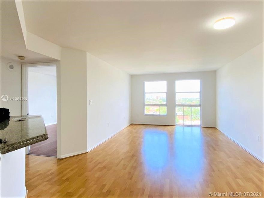 Beautiful and bright 1 Bed/1.5 Baths unit in a perfect location. Close to everything. Washer & Dryer inside the unit. Magnificent view  to Downtown. Underground assigned parking space. Community Pool & Gym. Walking distance to Miracle Mile, shops and restaurants. Minutes away from Airport, University of Miami. Vacant & easy to show. Impact windows to be installed soon.