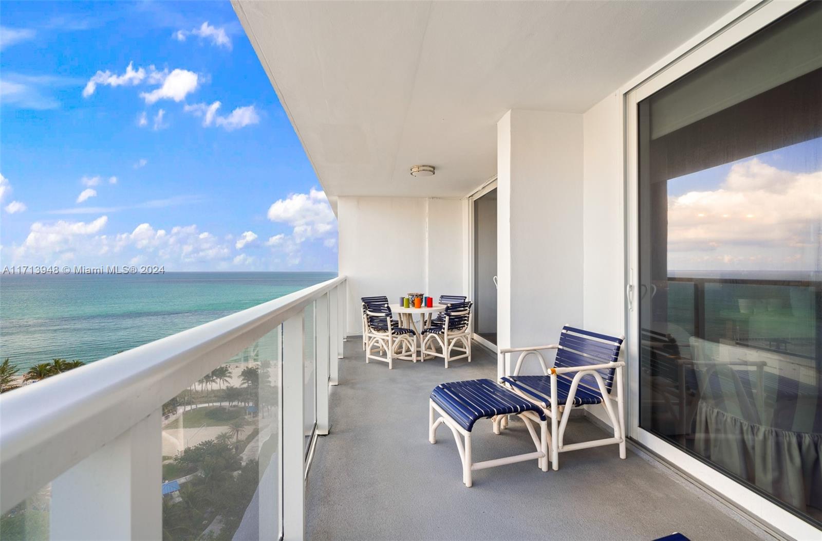 PENTHOUSE, full 3-3 corner unit with magnificent ocean, intracoastal and city views from every window. This almost 2,000 sq ft unit has split bedrooms. 2 master suites. with huge walk in closets in every room. Impact glass throughout. double balcony with mesmerizing ocean view. Only six units per floor. La Mer is a full service luxury oceanfront building with restaurant. beauty salon. fitness center. tennis and pickle ball court, BBQ area, beach and pool service, valet and full security. Covered parking. Building has gone through a total renovation. including concrete restoration. painting, new lobbies and hallways, etc. Approximately 6 more years left on assessment in the amount of $647.00 per month.