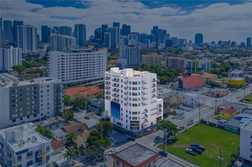 RARE TO FIND-State-of-the-art multi-family building with 34 units on 8 floors. Perfect residence for both families and working professionals. Located on the west side of the Miami River, this pedestrian-friendly destination is within walking distance to all the hottest restaurants, bars, retail and financial districts.
The building will have studios, one and two-bedroom apartments with private parking, and a pool. The project is expected to be completed and begin operation in Q2 2022. Positioned along the west side of the Miami River The building will have walkability to the bourgeoning Miami River District’s new restaurants, shopping and nightlife, and is located just a short distance from Brickell and Downtown. A pedestrian-friendly destination situated near all major highways and roads