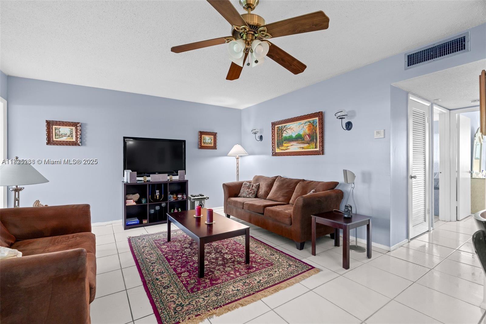 BEAUTIFUL TURN-KEY FURNISHED 2 bedroom condo located in the gated community of Beverly Hills Condominium. This unit is located on the first floor and a few steps away from the pool! Front screened porch that has a BBQ. Community has security and is fenced in. Lots of natural lightning throughout the unit and can rent after 1 year of ownership (30 days minimum and 6 months max). Brand NEW AC! Both bedrooms have hurricane impact windows. Unit comes with a storage locker and assigned parking spot #43. The 40th & 50th year inspections have been done! Buyers need a minimum of 45k proof of income