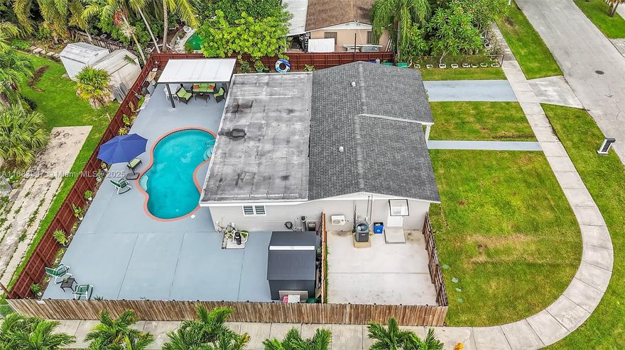 Come fall in love with this 3-bedroom 2-bathroom corner lot pool home. Large backyard that has ample space for boat or RVs. Front of the house has plenty of room for parking. Spacious floor plan with upgraded kitchen, impacted window and patio door. Beautifully maintained pool back yard, with large gazebo and barbecue are. Property has backyard water pump to clean cars, boat or Rvs.