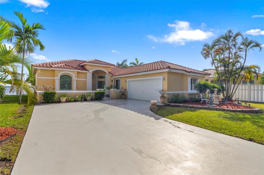 NO HOA APPROVAL REQUIRED. Welcome to this beautifully furnished rental home in the serene 24-hour guard-gated community of Keystone Lake. This one-story single-family home features 3 bedrooms, 2 full baths, 2 car garage. Spacious lakefront fenced backyard with salt-water pool, Gazebo, and BBQ perfect for relaxation and entertainment. This home is move-in ready and offers a comfortable and stylish living environment. Don't miss out on this fantastic rental opportunity in a highly desirable area of Pembroke Pines. Included: Xfinity Wifi & Basic Cable, Pool Maintenance, Yard Maintenance. The home is situated within A+ Broward County School District—easy access to Miami and Ft. Lauderdale.