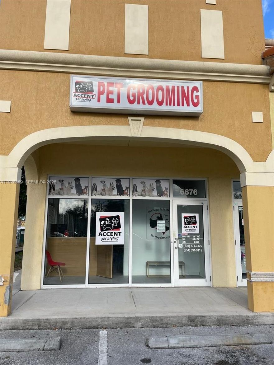 BUSINESS OPPORTUNITY - PET GROOMING IN BROWARD Established since 2022, this fully equipped pet grooming salon offers in-store. This business is located in Broward county with 497 square foot premises, rent is $2,025.17 per month.
Signature of confidentiality agreement (NDA) and POF prior to disclosure of financial information and coordination of visits and appointments. PLEASE DO NOT SPEAK TO EMPLOYEES.