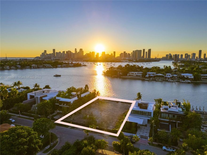 RARE WATERFRONT DOUBLE LOT ON THE VENETIAN ISLANDS WITH APPROVED PLANS & READY TO BUILD BY LUXURY ARCHITECT SAOTA WITH MAGICAL SUNSETS OVER THE BAY & CITY! Possibility to build a 11,000 SF Mansion or Two 5,500 SF Estates on a Massive 21,960 SF Lot with Approved Plans for a Luxury Estate Designed by SAOTA Architecture & Design, Ready to Start Construction! Located on the Sought-after Prestigious Venetian Islands of Miami Beach. Your Dream Luxury Modern Home faces West on the Open Bay with 120 FT of Waterfront with Downtown Miami Sunset Views over Sparkling Waters. Don’t Miss this Rare Opportunity!