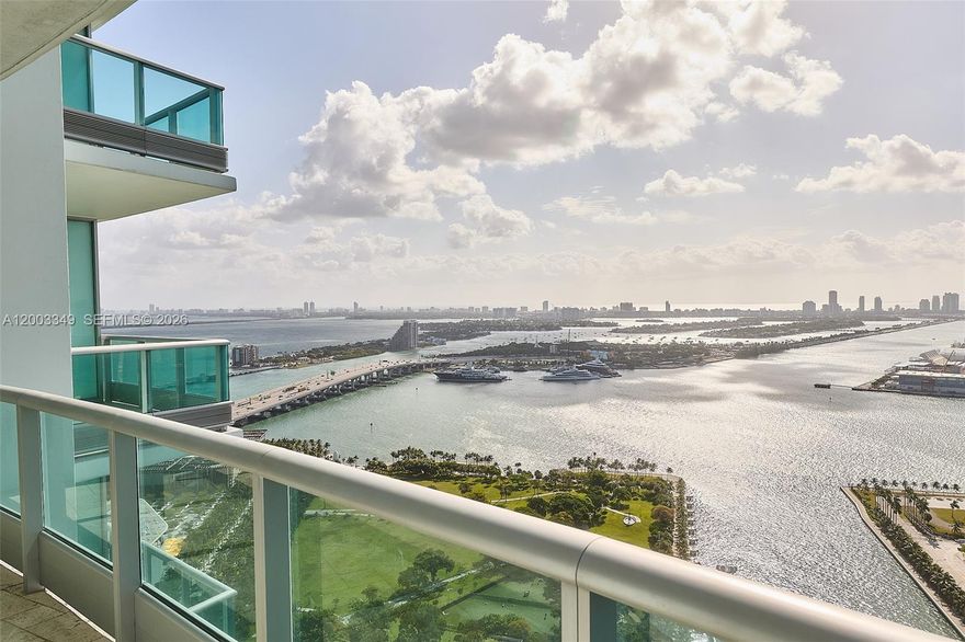 Experience luxury living at the residence at 900 Biscayne Bay, currently undergoing a full refresh in this exceptional 2-bedroom, 3.5-bath corner unit in the heart of Downtown Miami, positioned on the 42nd floor in the highly desirable 01 line, offering spectacular panoramic views of Biscayne Bay and the Miami skyline from expansive wraparound balconies, perfect for seamless indoor outdoor living.

Enter through a private elevator foyer into a bright, open layout featuring floor to ceiling windows, elegant marble flooring, and abundant natural light, along with a modern gourmet kitchen with granite countertops, stainless steel appliances, sleek cabinetry, in unit laundry, and assigned parking.

Enjoy world class, resort style amenities including a state of the art fitness center, luxury spa, sauna, steam room, jacuzzi, cold plunge, private theater, game room, BBQ area, pool, residents lounge, two swimming pools, lounge work office areas, and a kids’ room, along with 24 hour concierge, valet, and security.

Prime Downtown location moments from Miami Worldcenter, the Adrienne Arsht Center, Kaseya Center, and Brickell, delivering the best of elevated urban waterfront living.