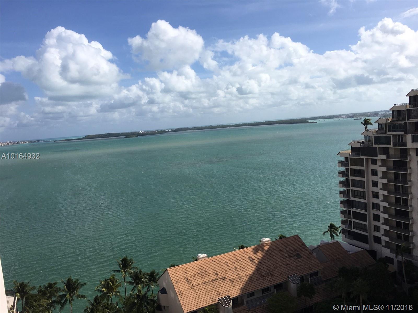 Spectacular ocean and bay views from this light 2/2 penthouse on desirable Brickell Key!Newly remodeled, custom kitchen and bathrooms Granite counter tops, new appliances. Split plan, 2 large walk-in closets, ceramic tile in living area, washer and dryer + unobstructed views of Fisher Island, port of Miami and Key Biscayne. Amenities include gym, spa, pool, mini-mart, racquetball and tennis courts, library, barbecue area & much more.