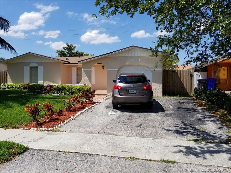 Nicely appointed 3/2 Single Family Home in North Lauderdale. Tile and some wood floors. Seller has kept home in good condition. Home has newer Roof, Air Condition, Water Heater and recent landscaping. Laundry and Garage tiles. This is an all age Neighborhood that is near all Major Highways and Shopping including the Coral Square mall, Home Depot, and Whole Foods. Furniture for sale.  Hurry, this one will not last! More pictures shortly. Call me.