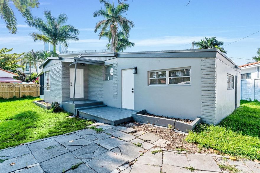 Great value for a fully updated home across the street from the ocean in Sunny Isles! Featuring 3 bedrooms and 2 bathrooms, boast tons of natural light. Very large backyard, great for families. Walk to the beach, short drive to Aventura Mall, and A+ rated schools.