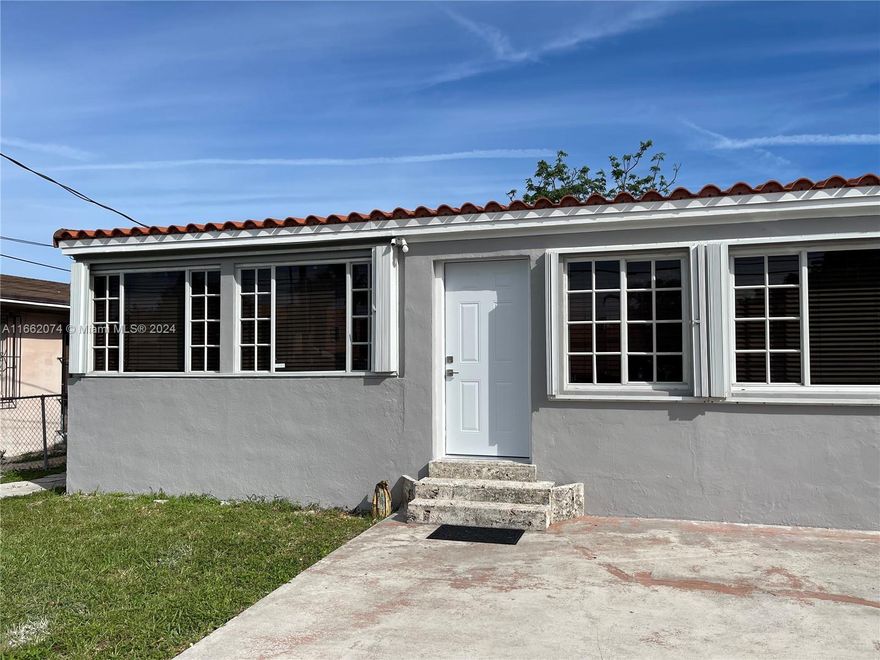 Central location multifamily duplex 3BR/2BA. It features two separate units, the first one is a 2/1 with a Den used as a 3rd bedroom (Front) second unit is a 1/1 (Rear). Both units are rented. Space to accommodate multiple cars, patio, & laundry along with other features that property offers. Very close to mayors Highways, International Airport, shopping centers, Coral Gables, Downtown, Little Havana, Beaches, etc. Both structures have separate electric meters. The property has a lot of potential for a high income producing with a few upgrades. No HOA.