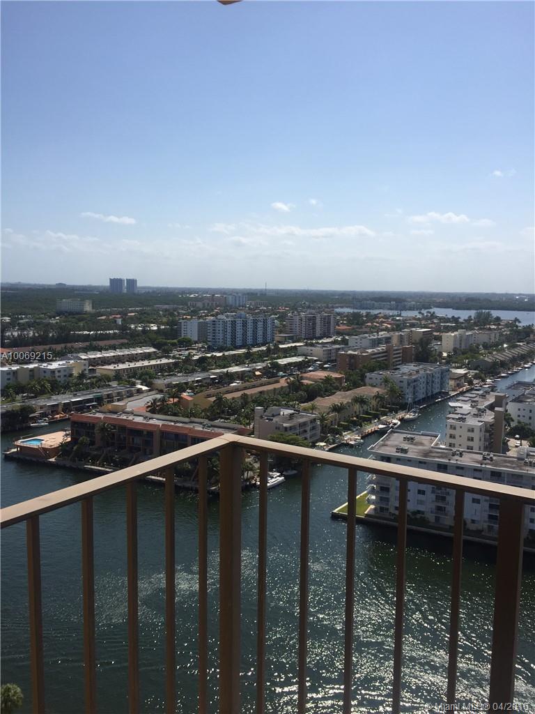 GREAT VIEW OF INTER COASTAL AND DOWN TOWN -- MIRRORS IN LIVING AND DINNING --NEW CARPET IN BEDROOMS--LIVING ROOM TILED --JUST PAINTED -- READY TO MOVE IN -- IN THE HEART OF SUNNY ISLS